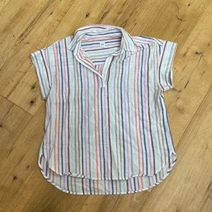 GAP Multi Colored Collared Striped Tee